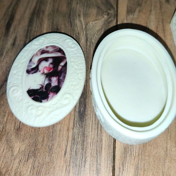 Pretty As A Picture Trinket Box Kim Anderson Set Of 3 Vintage Enesco 1999 - Picture 6 of 7